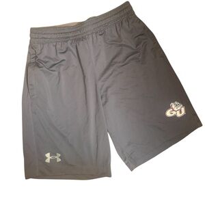 GONZAGA UNDER ARMOUR Men’s Gray Athletic Shorts Size Medium Pockets Bulldogs EUC